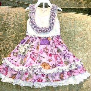 Mustard pie set in purples